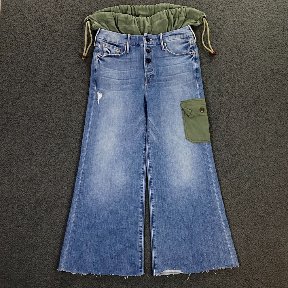 Mother 60% Jeans size 28 READ Flare Wide Leg Stretch Pieces of What?